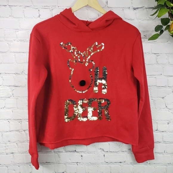 JUSTICE Long Sleeve Flippy Hoodie Size 14/16 - Picture 8 of 8